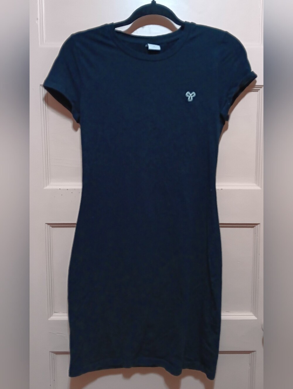 TNA Aritzia Black Crew Neck Midi Dress
